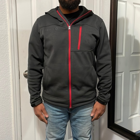 Free Country mens medium marled fleece jacket. - Picture 1 of 6